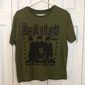 Green Beatles Graphic T-Shirt